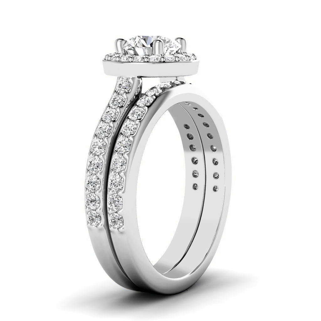 1.05-2.20 CT Round Cut Diamonds - Bridal Set