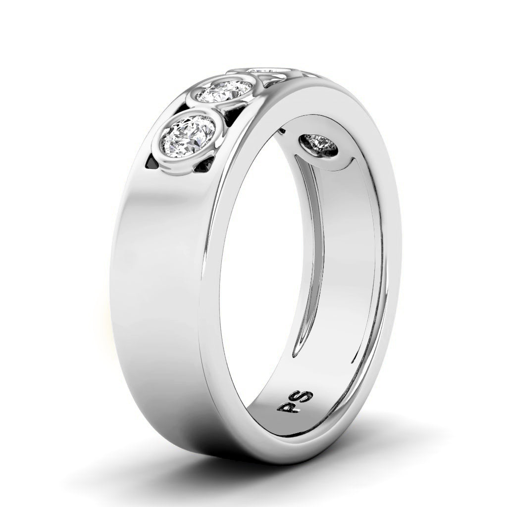 0.45 CT Round Cut Lab Grown Diamonds - Wedding Band