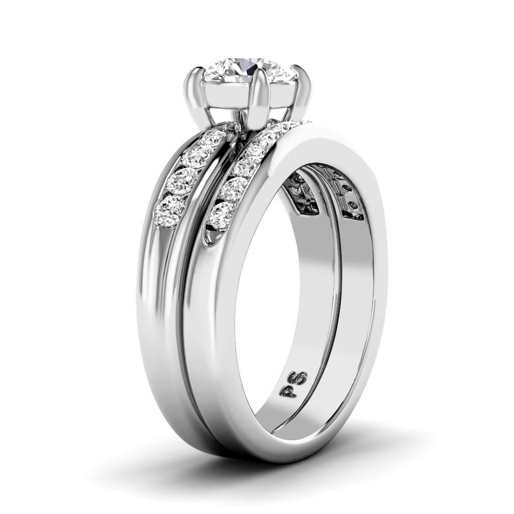 0.90-2.05 CT Round Cut Natural Diamonds - Bridal Set