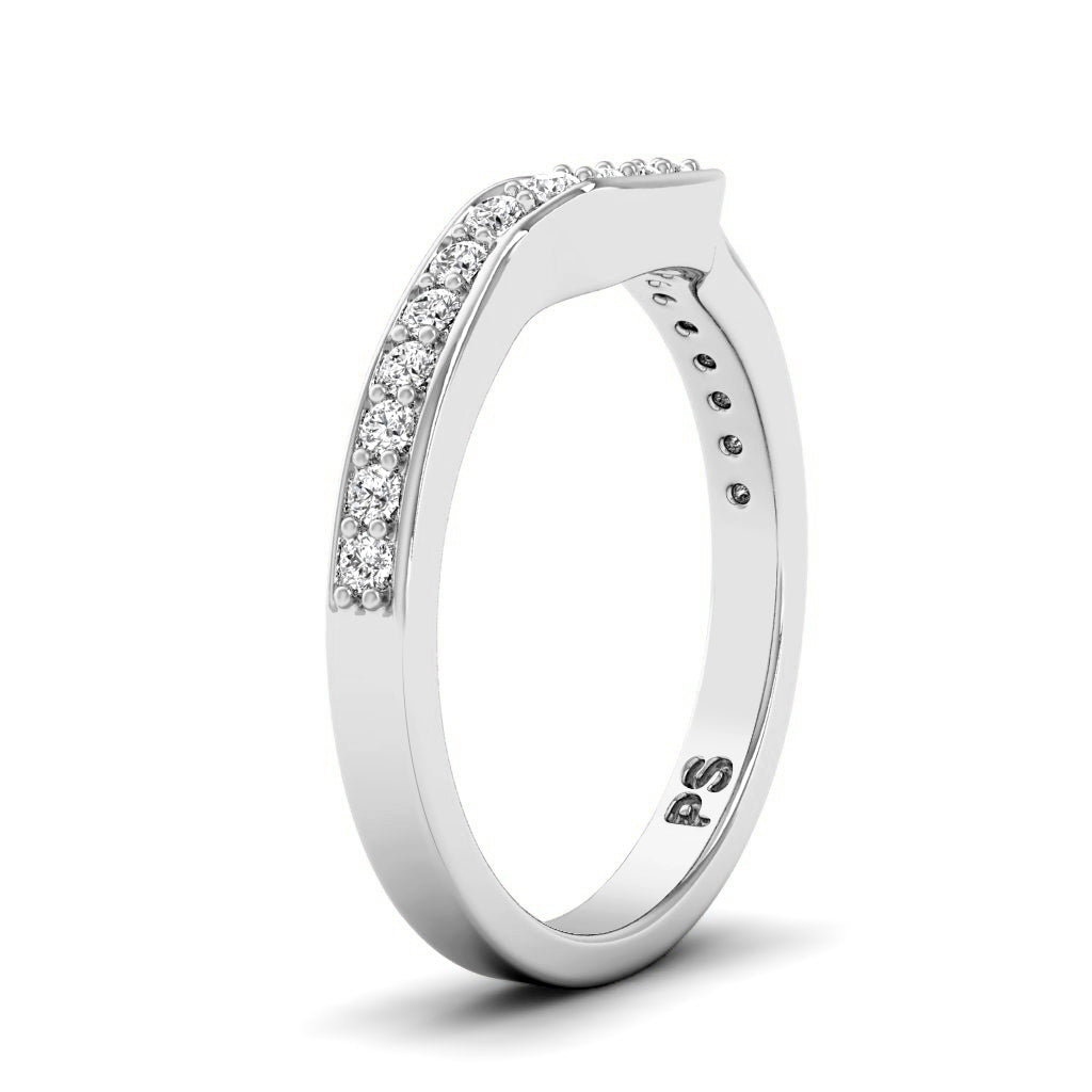 0.25 CT Round Cut Lab Grown Diamonds - Wedding Band