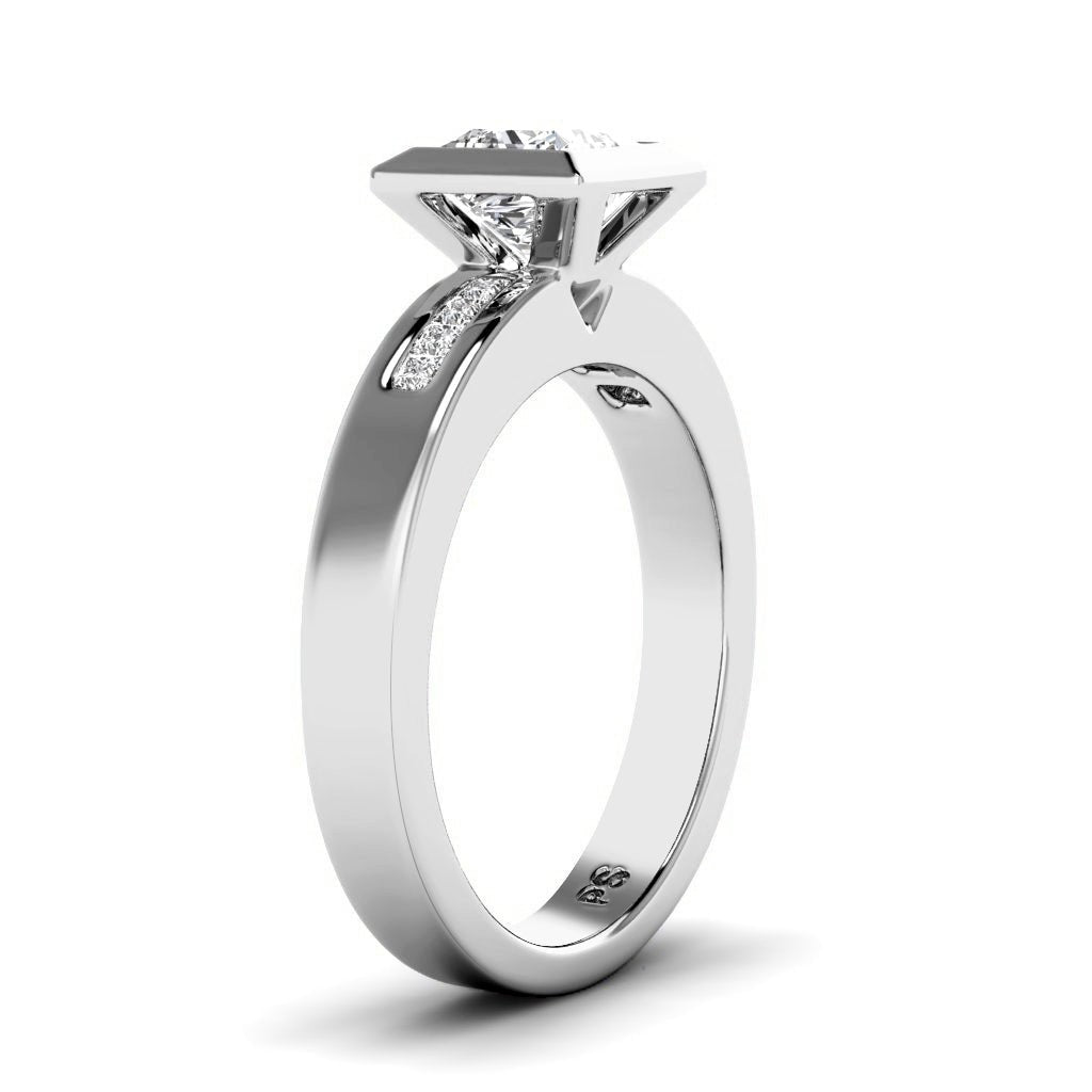 0.70-6.20 CT Princess Cut Lab Grown Diamonds - Engagement Ring