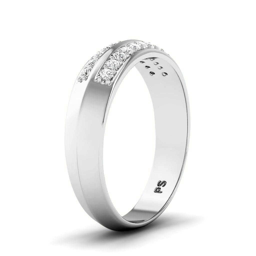 0.45 CT Round Cut Natural Diamonds - Wedding Band - Primestyle.com