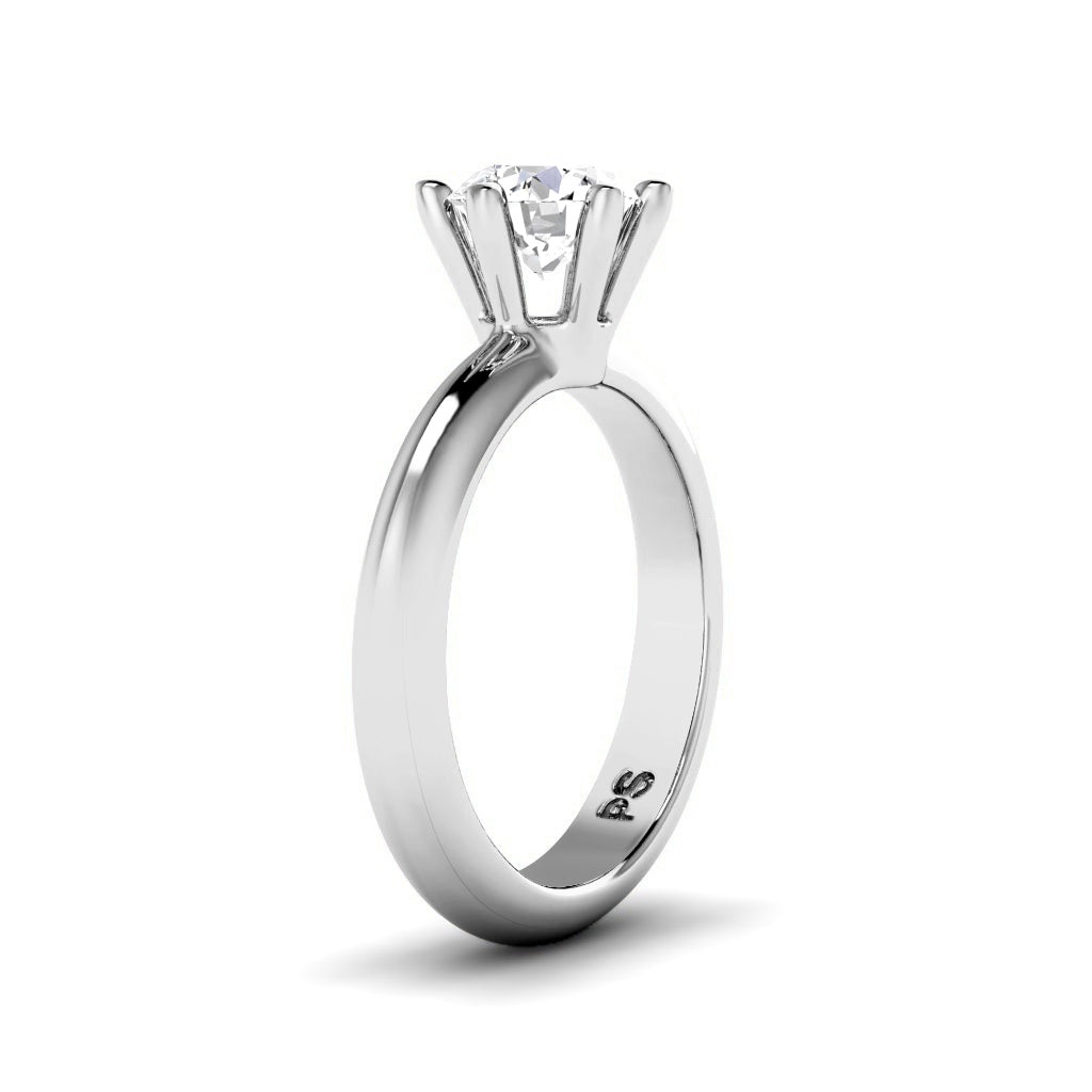 0.45 - 0.55 CT Round Cut Diamonds - Solitaire Ring in 10KT White Gold
