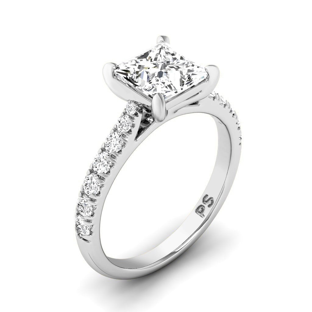 0.85-6.35 CT Princess & Round Cut Diamonds - Engagement Ring