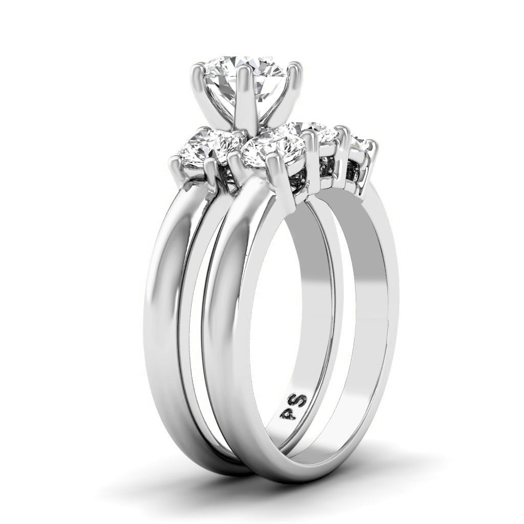 1.50-7.00 CT Round Cut Diamonds - Bridal Set