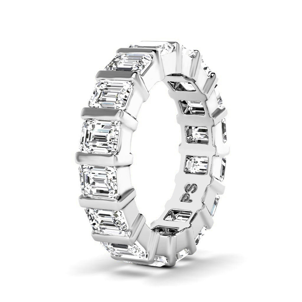 5.50 CT Emerald Cut Diamonds - Eternity Ring