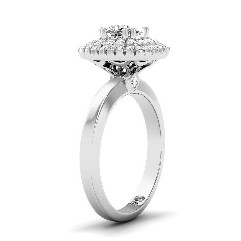 0.69-1.84 CT Cushion & Round Cut Natural Diamonds - Engagement Ring