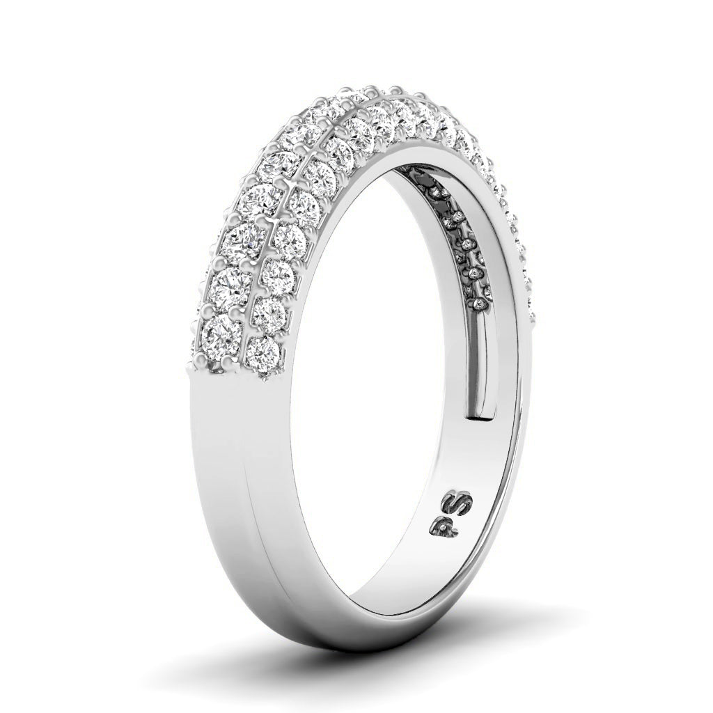 1.00 CT Round Cut Lab Grown Diamonds - Wedding Band