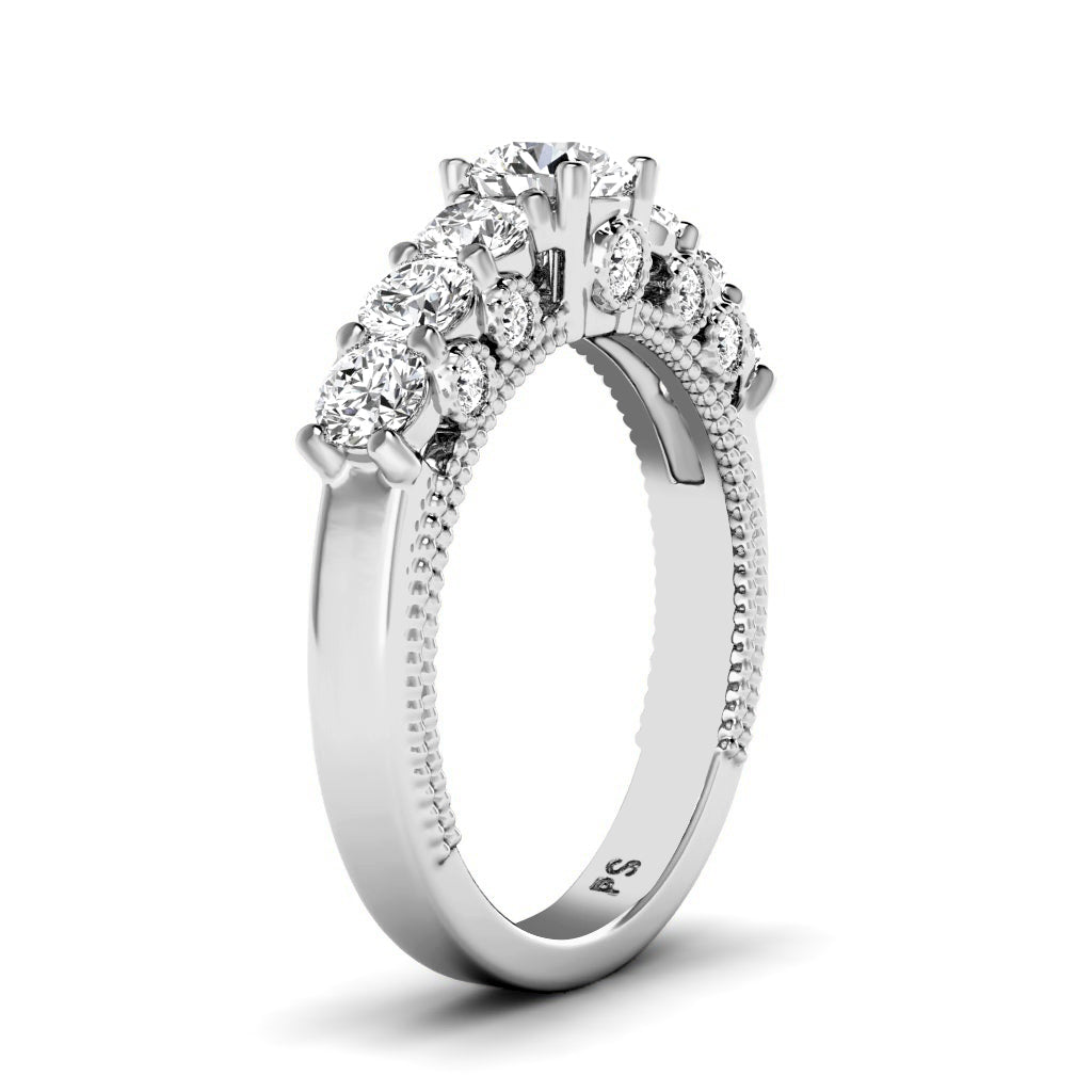 1.45-2.60 CT Round Cut Natural Diamonds - Engagement Ring