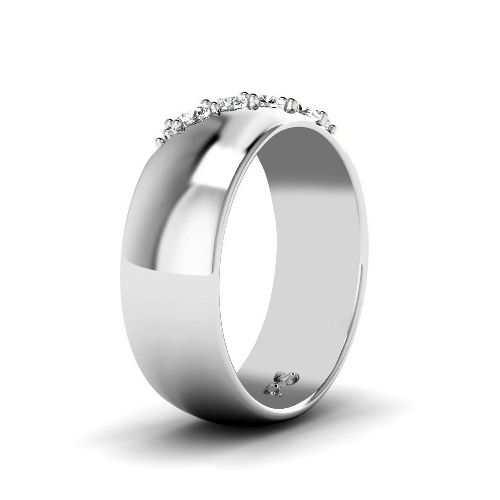 0.30 CT Round Cut Lab Grown Diamonds - Mens Wedding Band - Primestyle.com