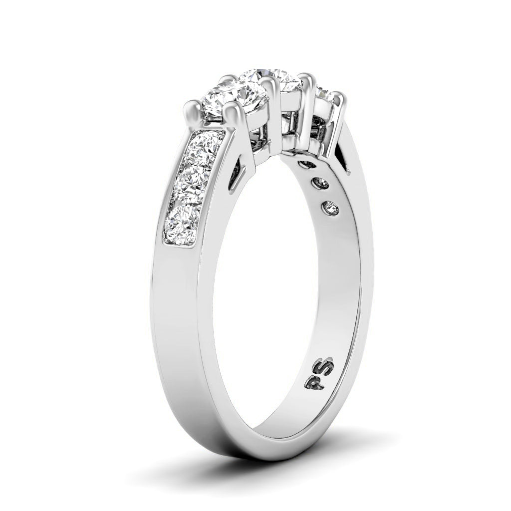 1.00 CT Round Cut Diamonds - Wedding Band