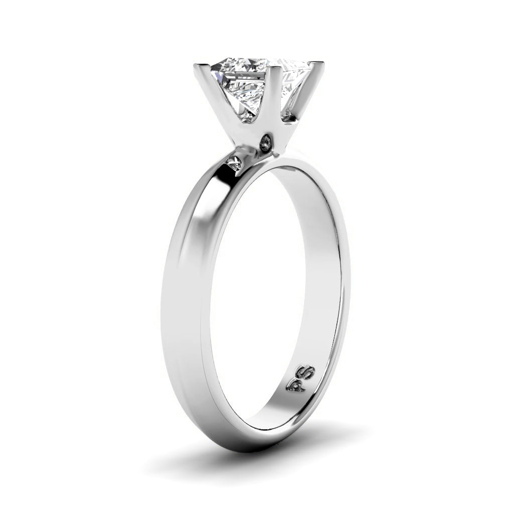 0.35-1.50 CT Princess Cut Diamonds - Solitaire Ring