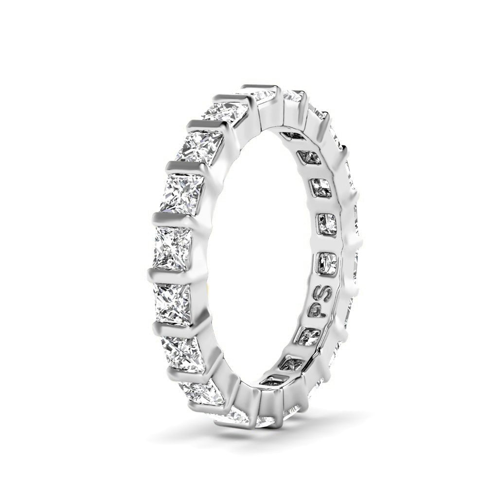 2.50 CT Princess Cut Natural Diamonds - Eternity Rings - Primestyle.com