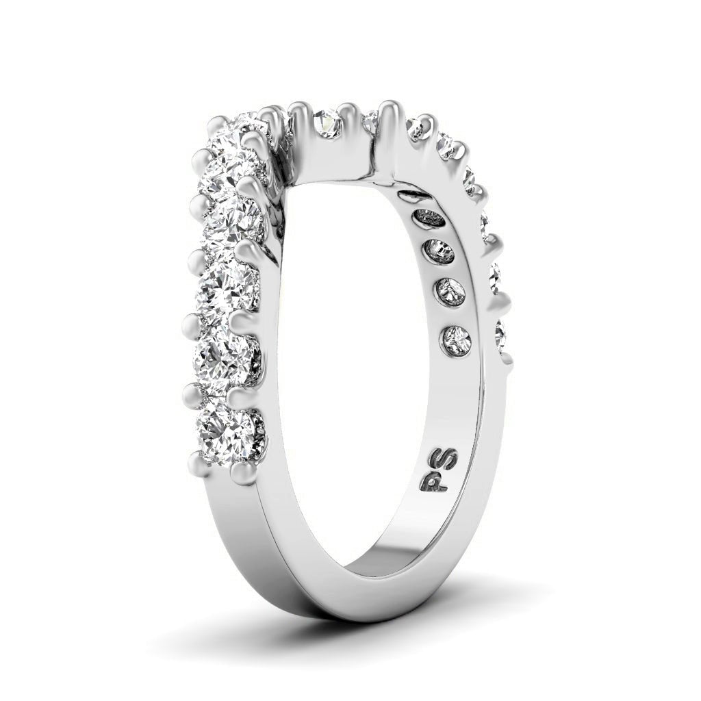 1.30 CT Round Cut Natural Diamonds - Wedding Band
