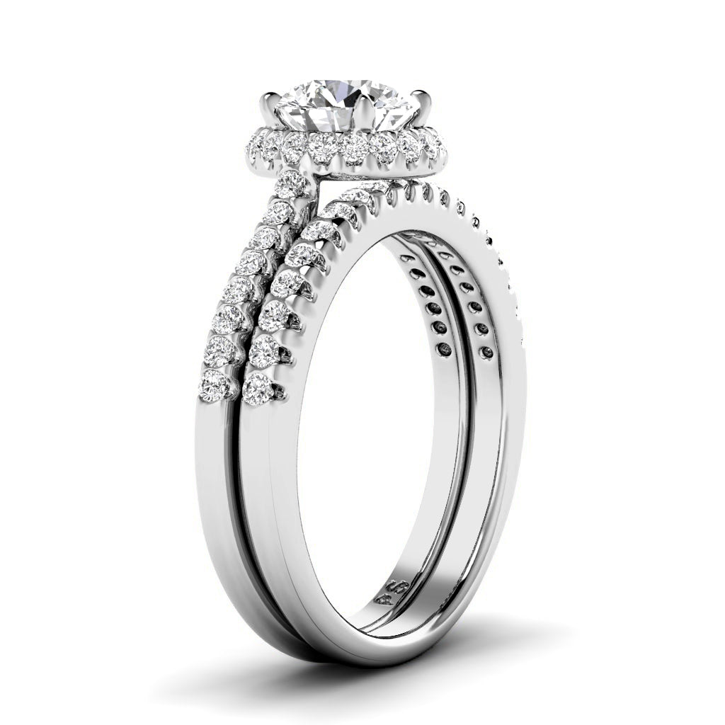 1.00-6.50 CT Round Cut Diamonds - Bridal Set