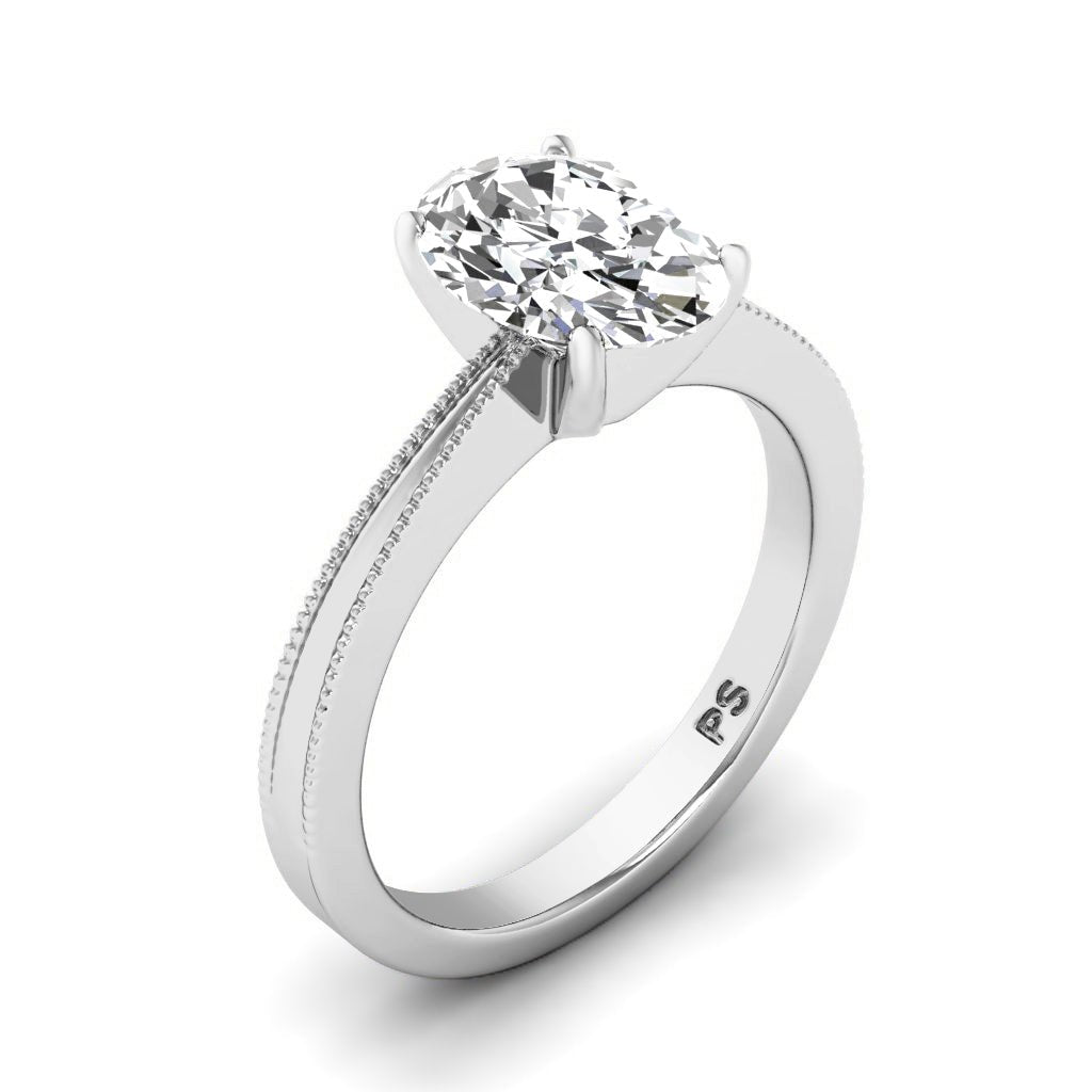 0.50-6.00 CT Oval Cut Diamonds - Solitaire Rings