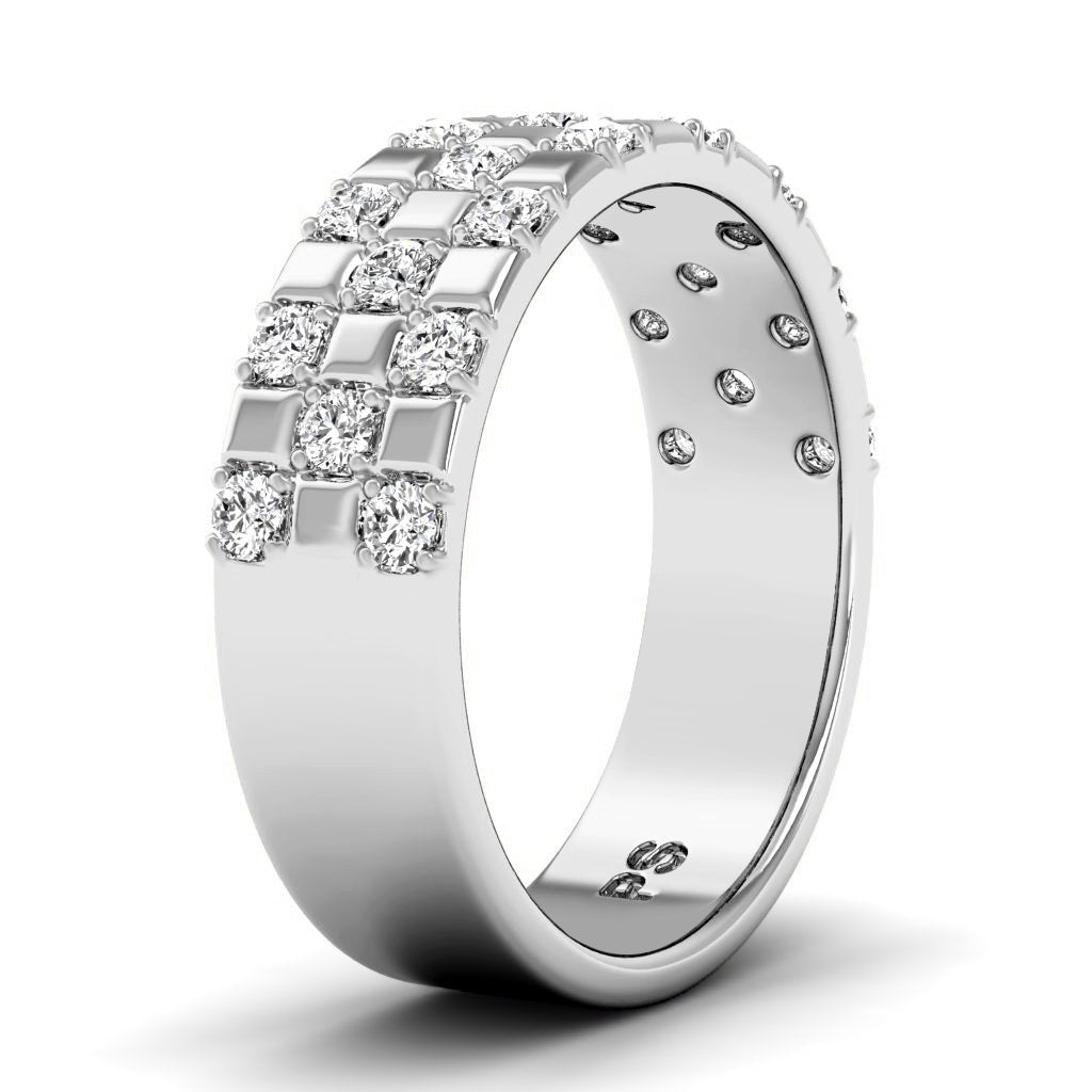 0.80 CT Round Cut Lab Grown Diamonds - Mens Wedding Band - Primestyle.com