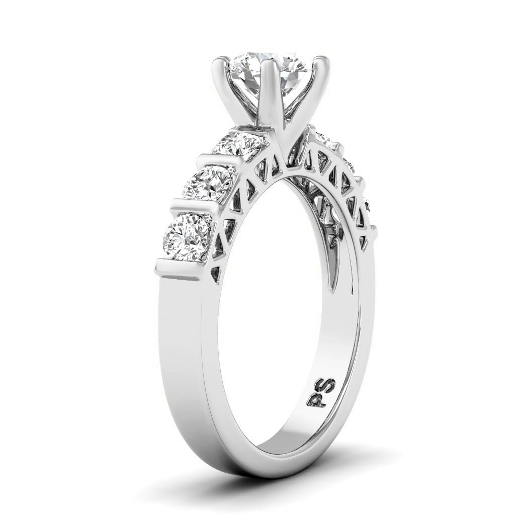 1.10-6.60 CT Round Cut Diamonds - Engagement Ring