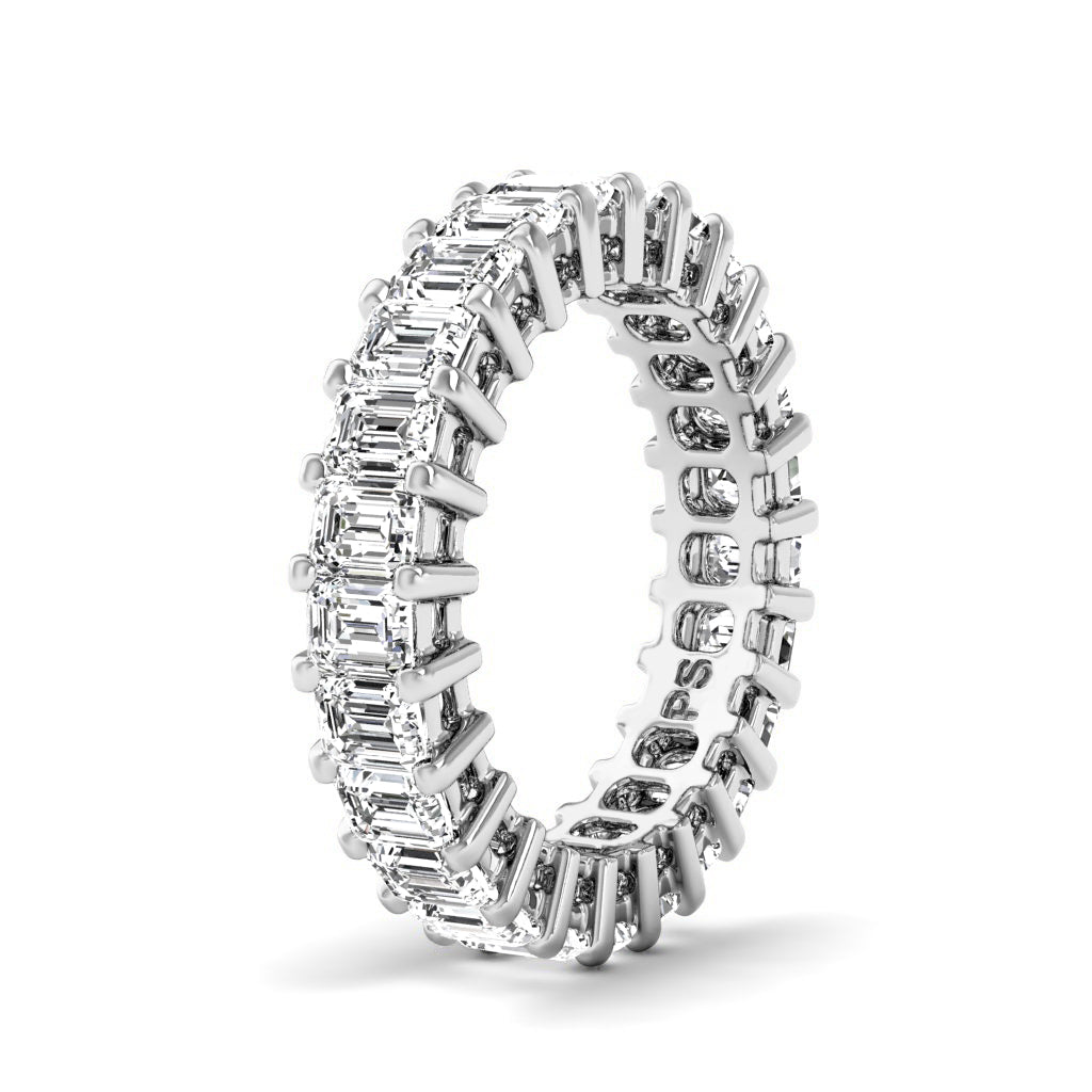 3.00-6.00 CT Emerald Cut Lab Grown Diamonds - Eternity Ring
