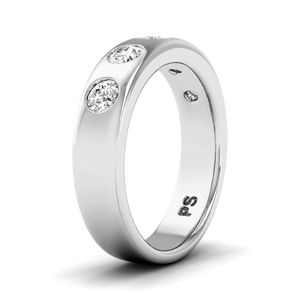 0.65 CT Round Cut Diamonds - Wedding Band