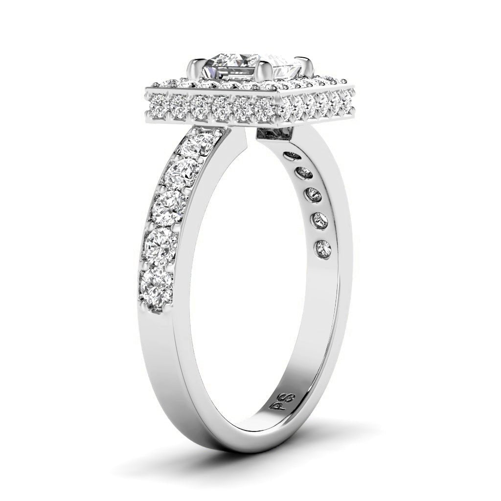 1.50-7.00 CT Princess & Round Cut Lab Grown Diamonds - Engagement Ring