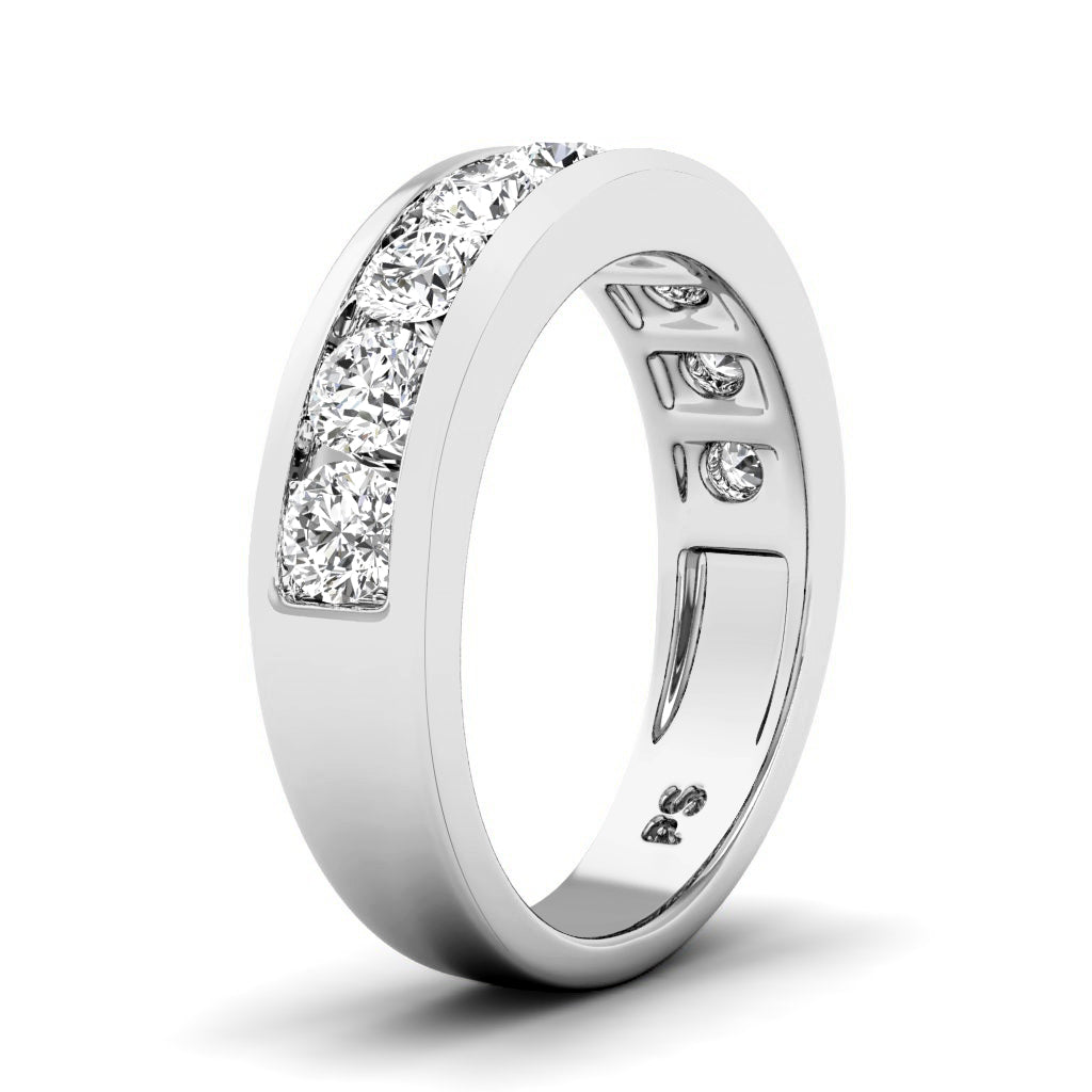 1.35 CT Round Cut Natural Diamonds - Wedding Band