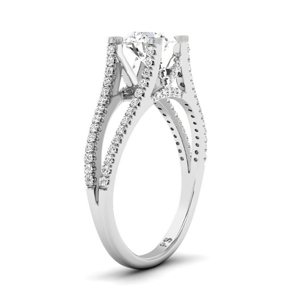 0.90-6.40 CT Round Cut Lab Grown Diamonds - Engagement Ring