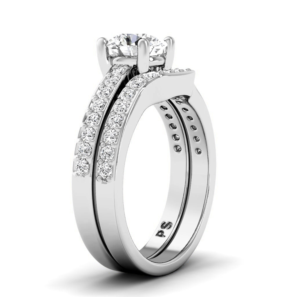 0.85-2.00 CT Round Cut Diamonds - Bridal Set