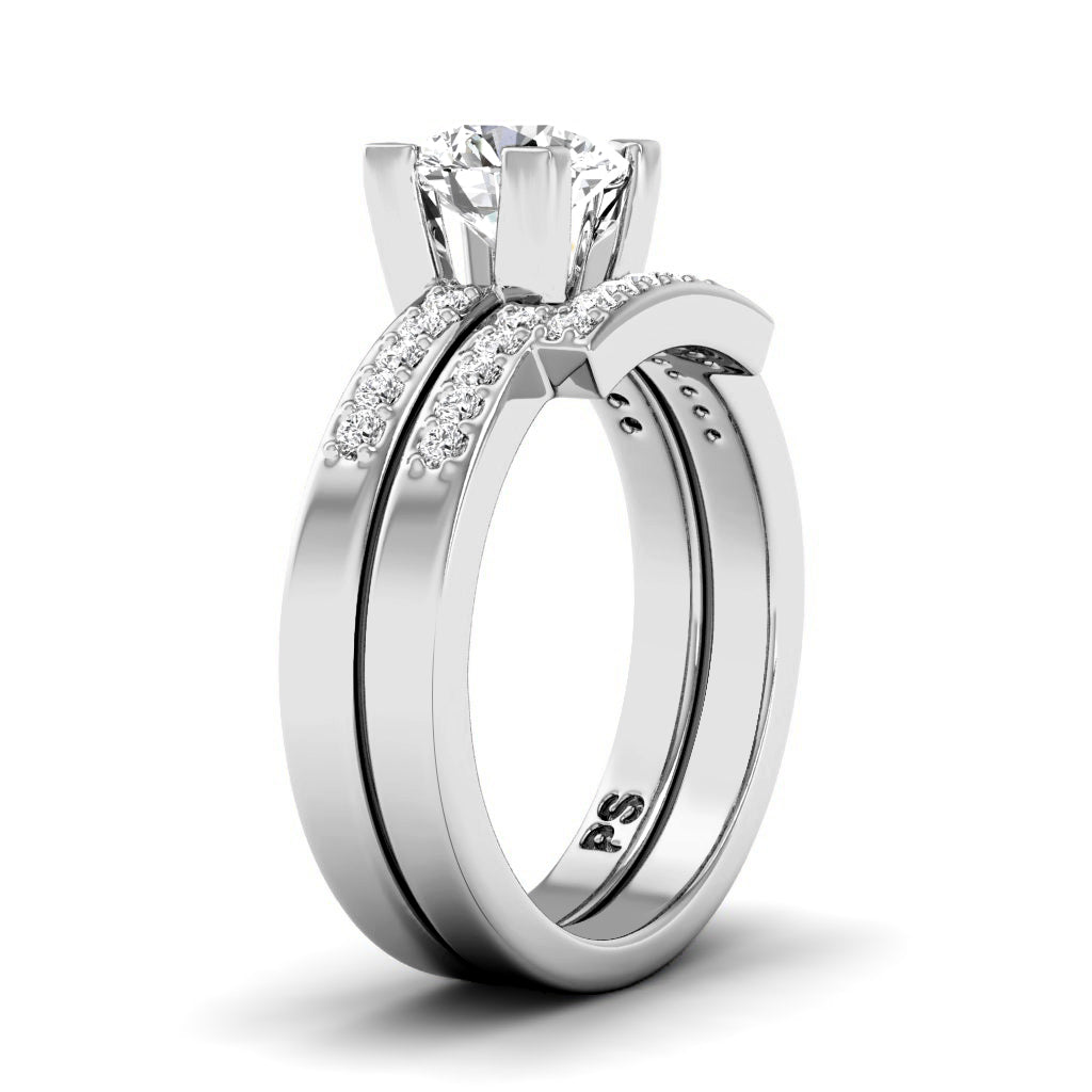 0.60-1.75 CT Round Cut Natural Diamonds - Bridal Set