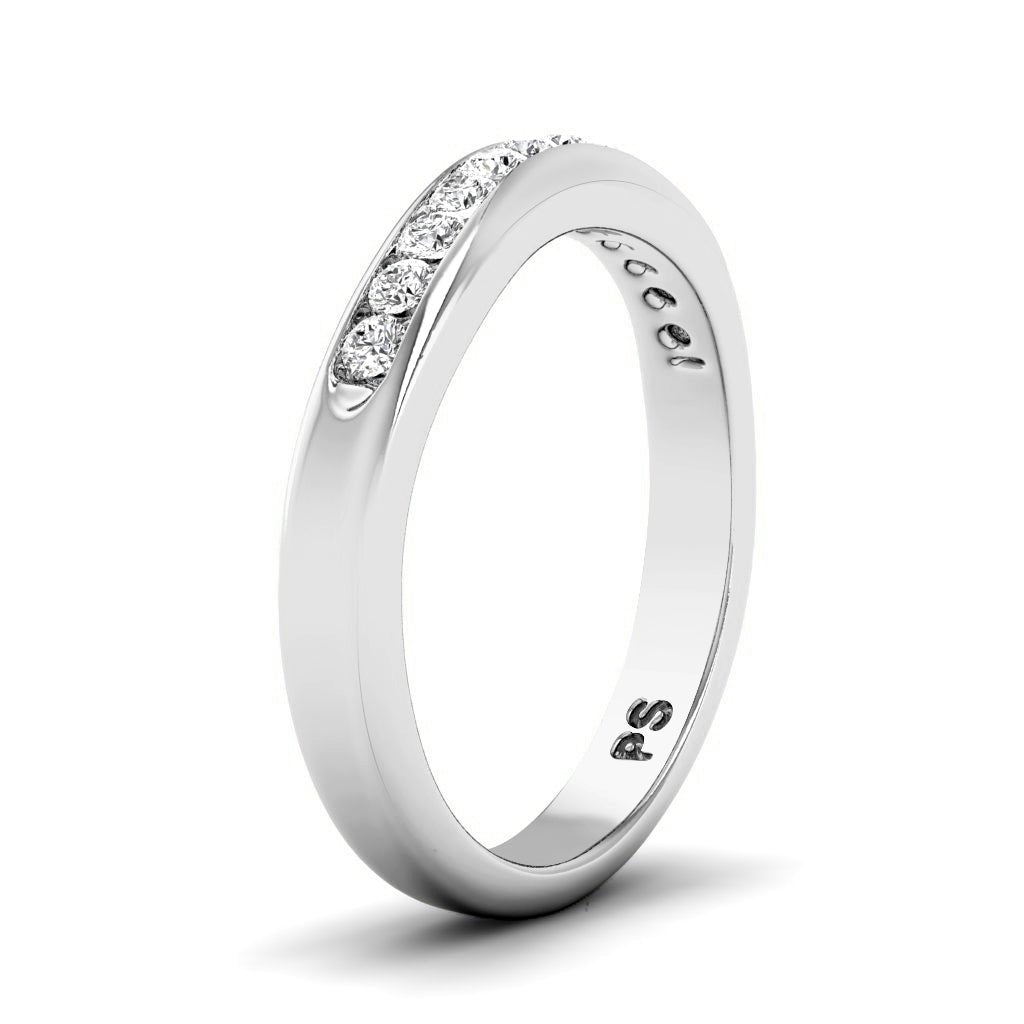0.30 CT Round Cut Lab Grown Diamonds - Wedding Band - Primestyle.com