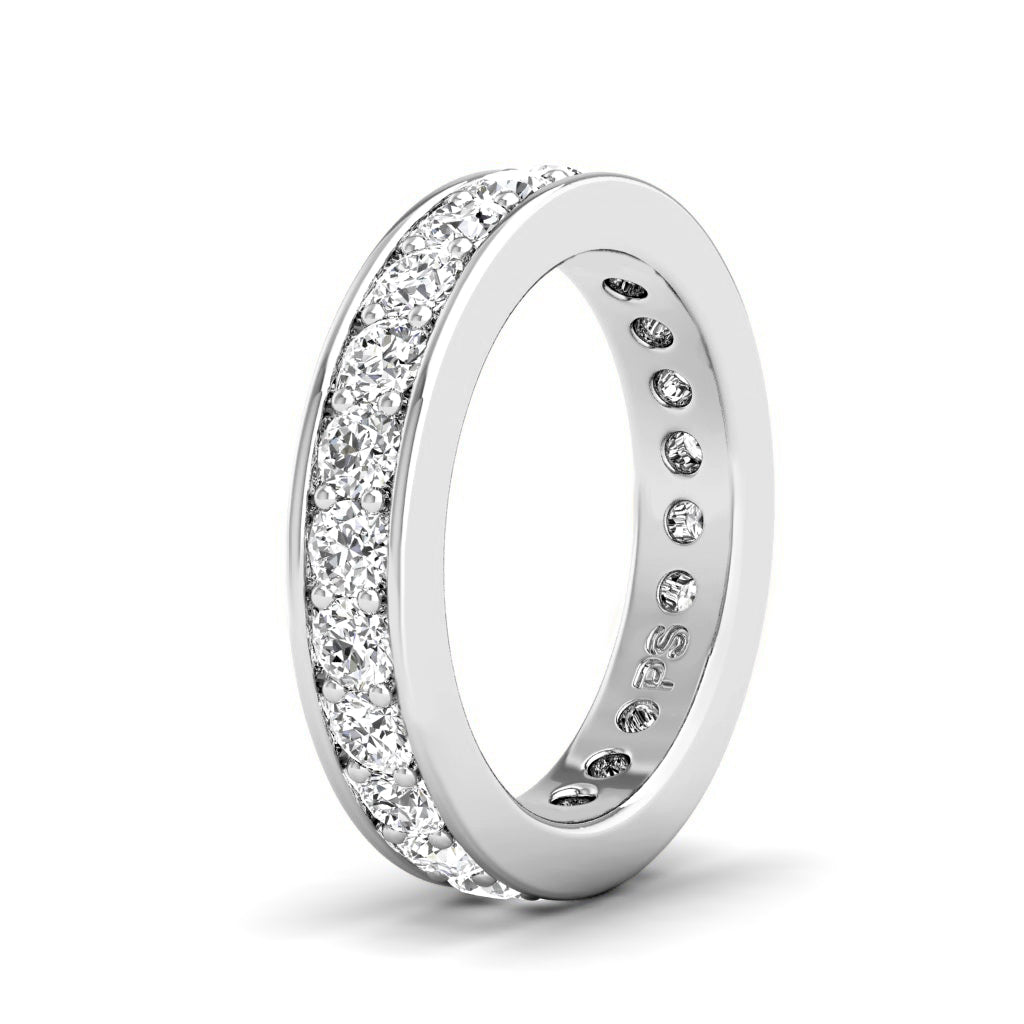1.25-4.00 CT Round Cut Diamonds - Eternity Ring