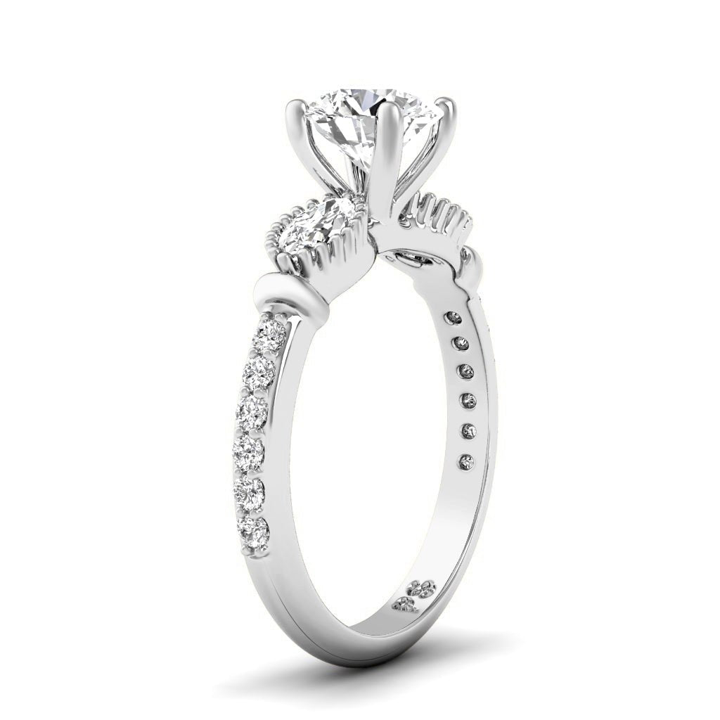 0.95 - 6.45 CT Marquise & Round Cut Diamonds - Engagement Ring - Primestyle.com