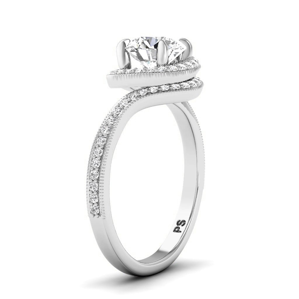 0.75-6.25 CT Round Cut Lab Grown Diamonds - Engagement Ring
