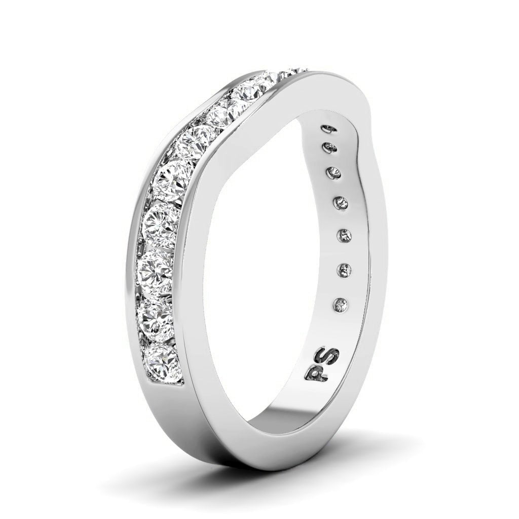 0.45 CT Round Cut Lab Grown Diamonds - Wedding Band - Primestyle.com