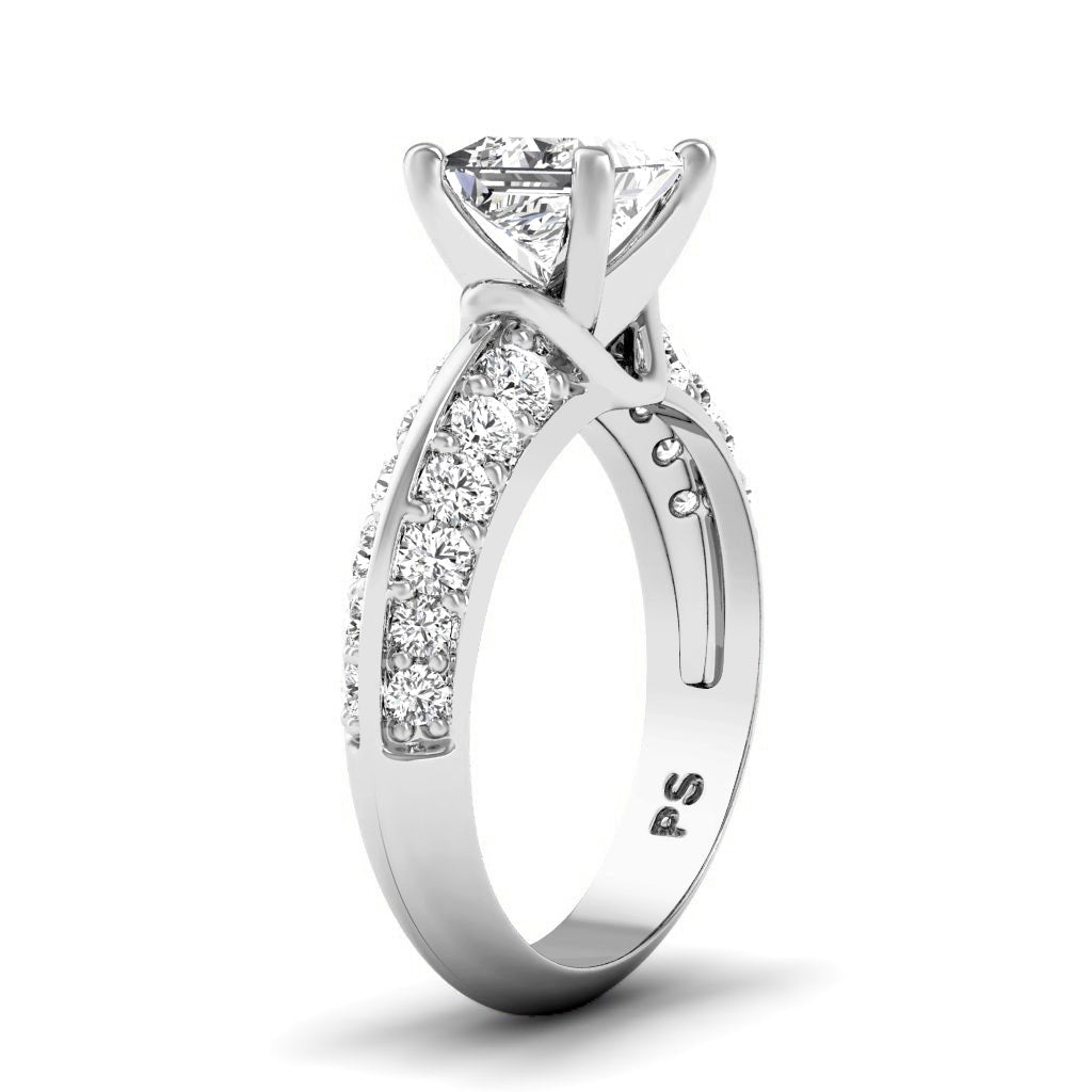 1.15 - 6.65 CT Princess & Round Cut Diamonds - Engagement Ring - Primestyle.com