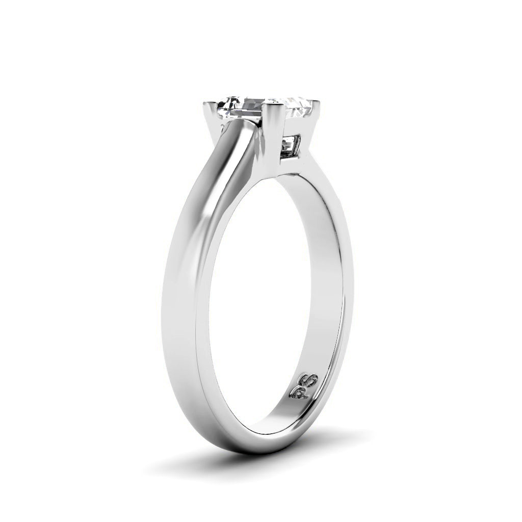0.35-1.50 CT Ascher Cut Diamonds - Solitaire Ring