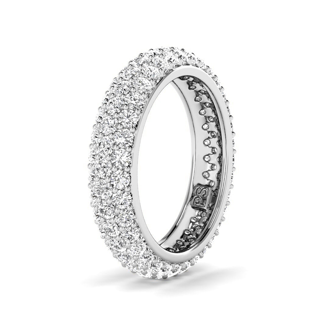 2.50 CT Round Cut Lab Grown Diamonds - Eternity Ring