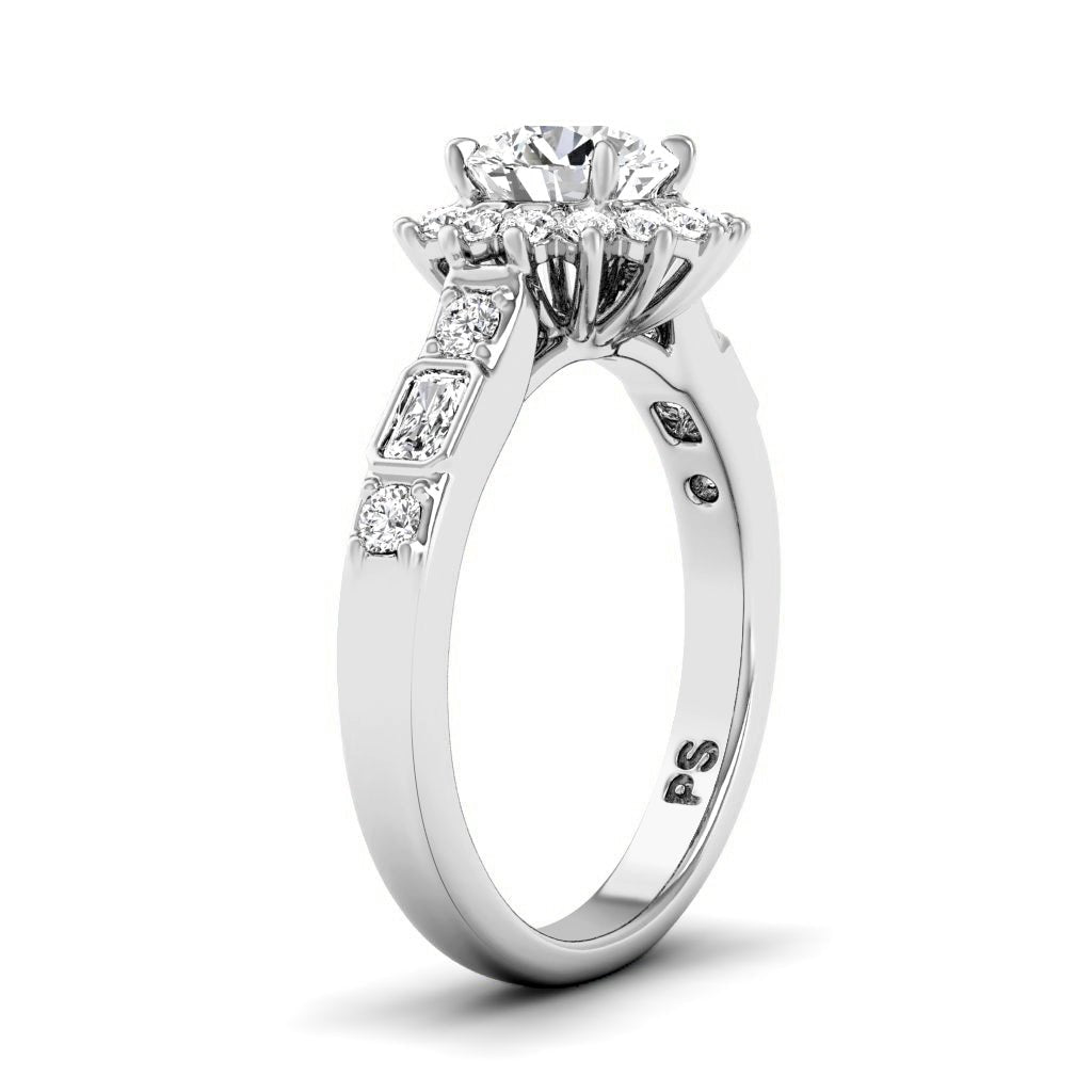 0.92-2.07 CT Radiant & Round Cut Natural Diamonds - Engagement Ring