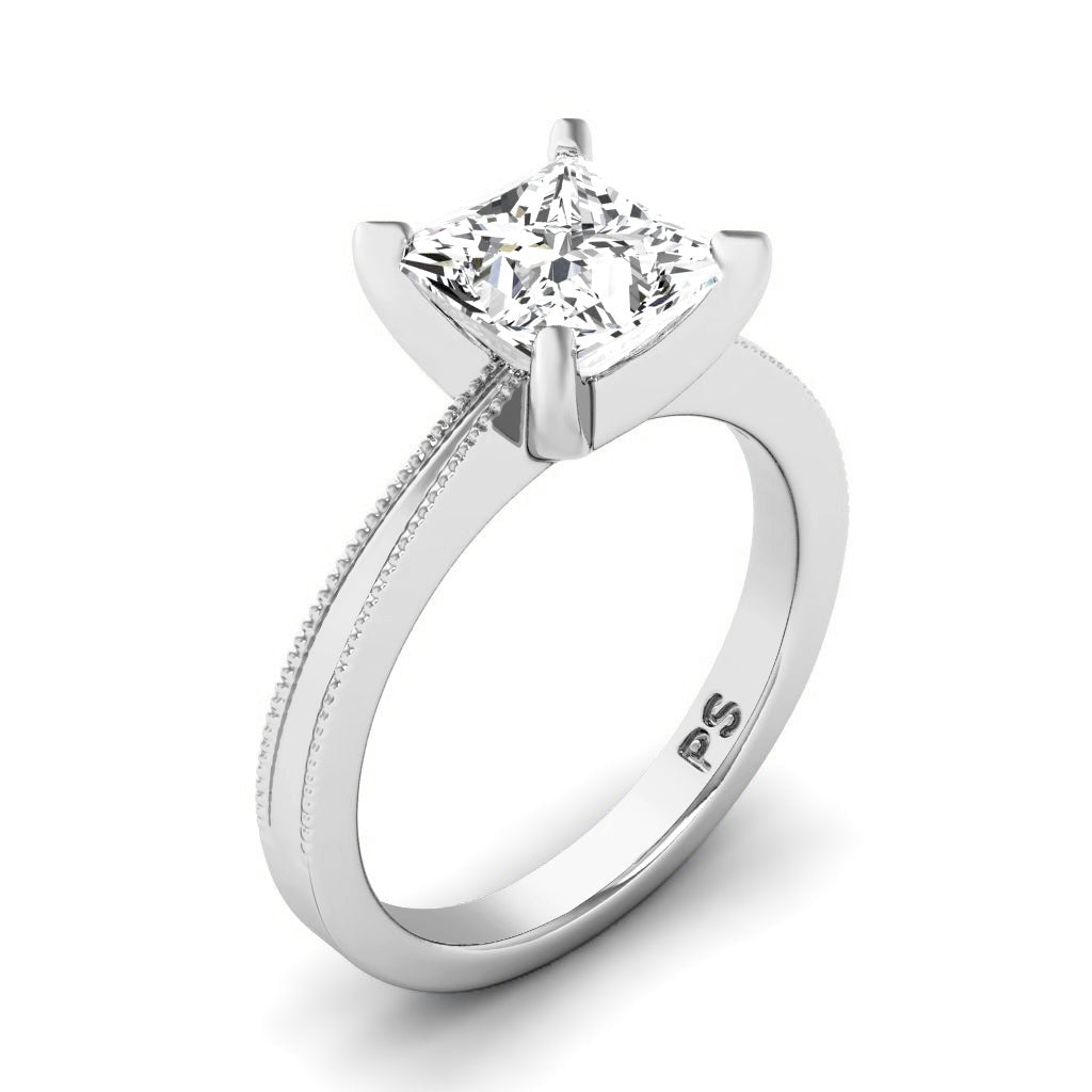 0.50 - 3.00 CT Princess Cut Lab Grown Diamonds - Solitaire Ring - Primestyle.com
