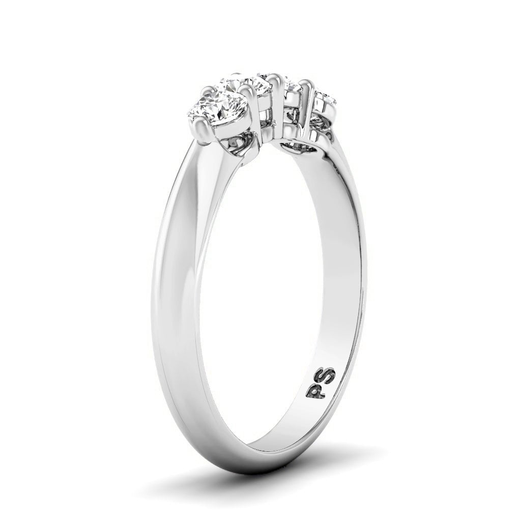 0.60 CT Round Cut Natural Diamonds - Wedding Band