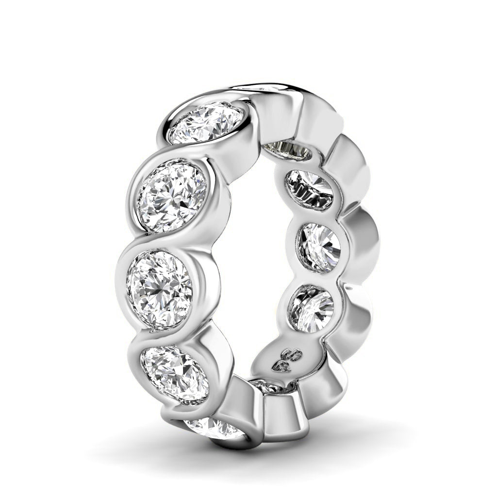 1.50-5.00 CT Round Cut Diamonds - Eternity Rings