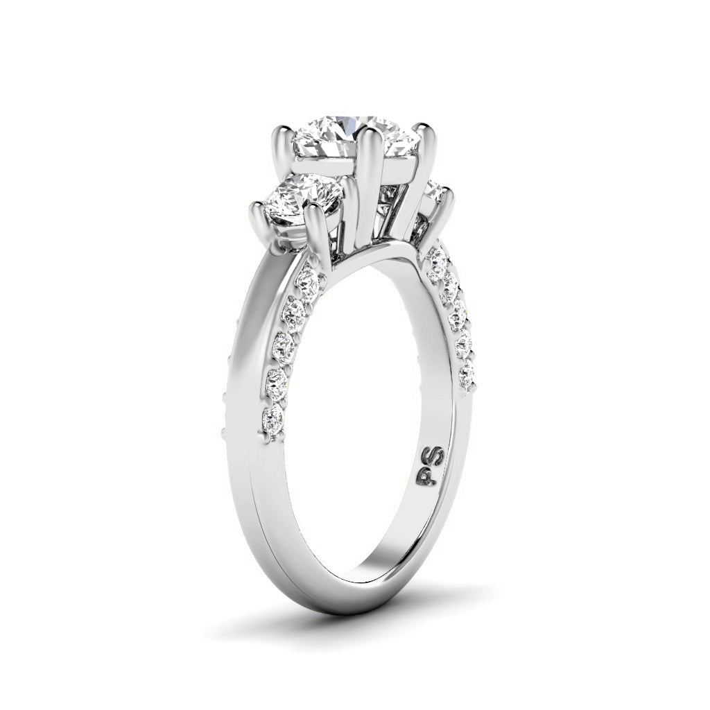 1.25-2.40 CT Round Cut Diamonds - Engagement Ring