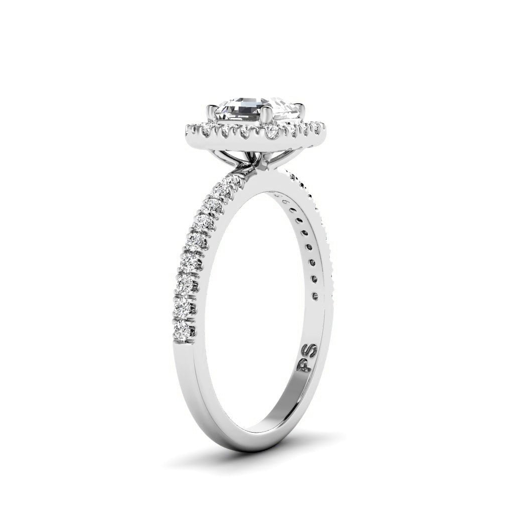 0.80 - 1.95 CT Ascher & Round Cut Natural Diamonds - Engagement Ring - Primestyle.com
