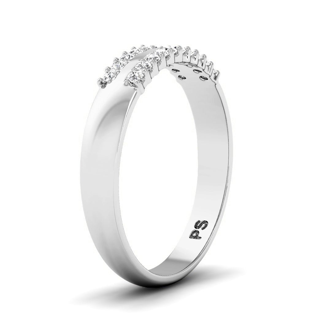0.25 CT Round Cut Natural Diamonds - Wedding Band