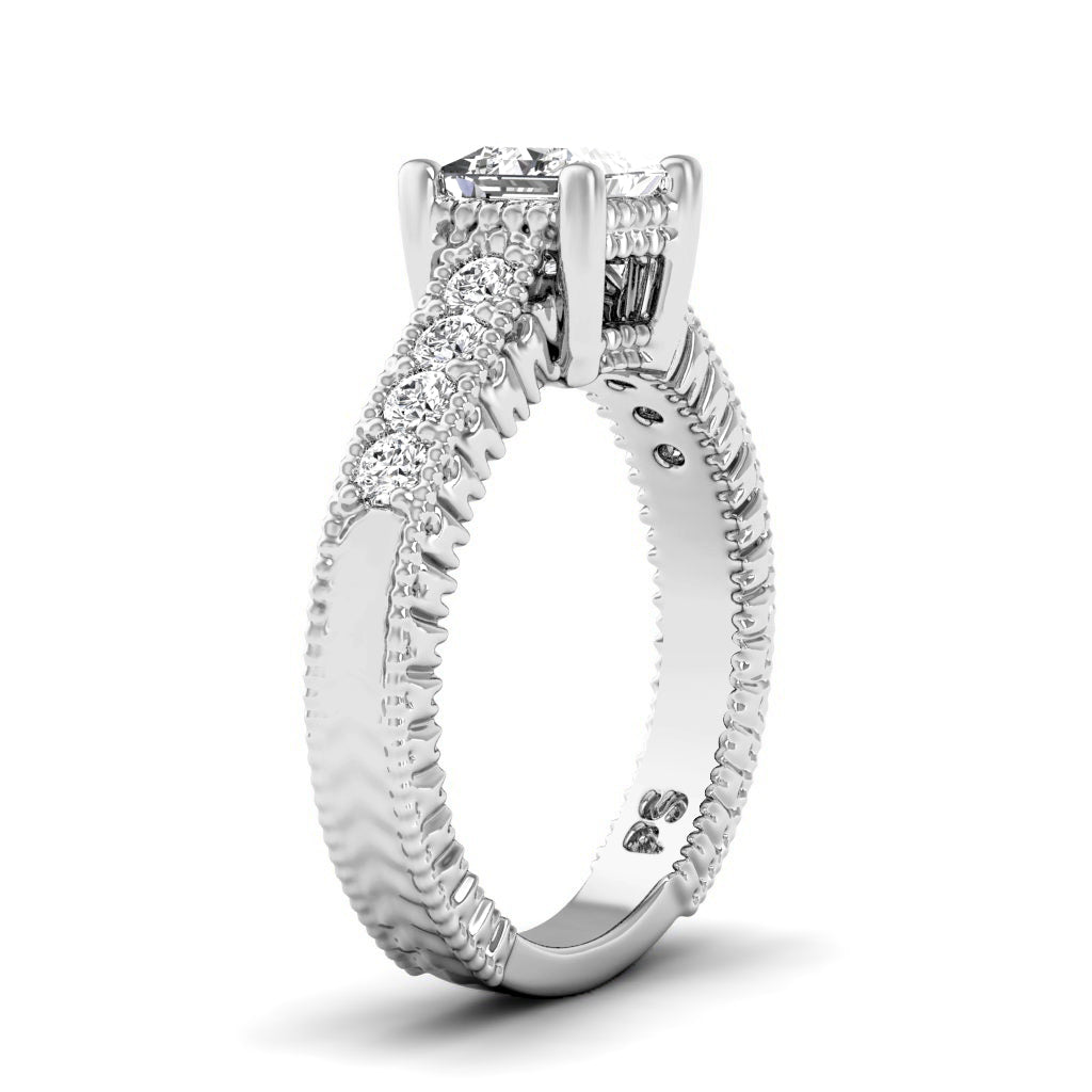 0.80-6.30 CT Princess & Round Cut Diamonds - Engagement Ring