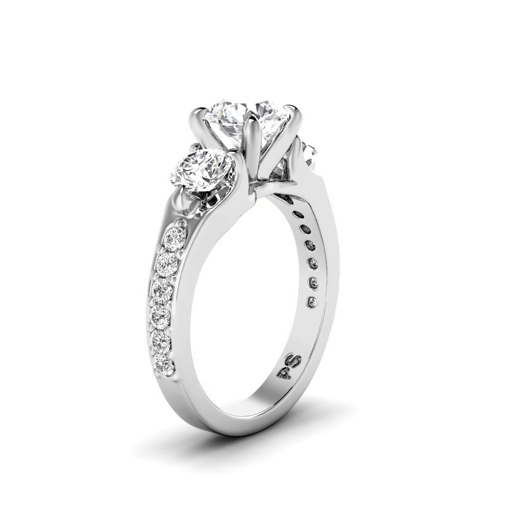 1.55-7.05 CT Round Cut Lab Grown Diamonds - Engagement Ring