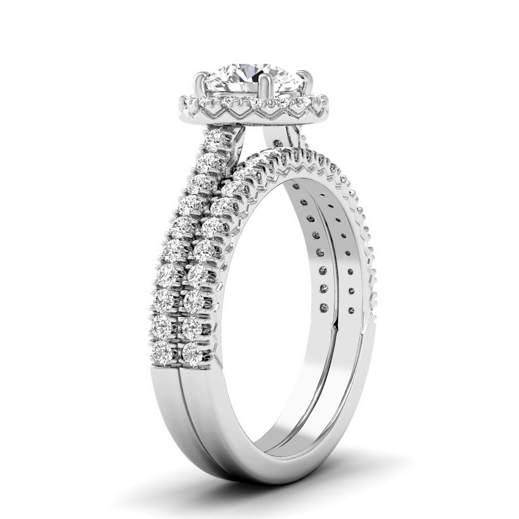 1.05-2.20 CT Round Cut Diamonds - Bridal Set