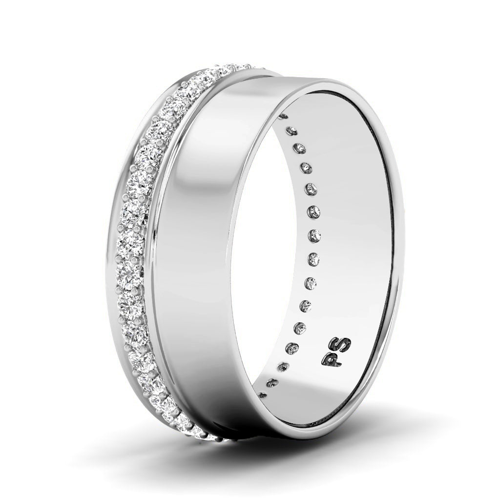 0.75 CT Round Cut Natural Diamonds - Wedding Band