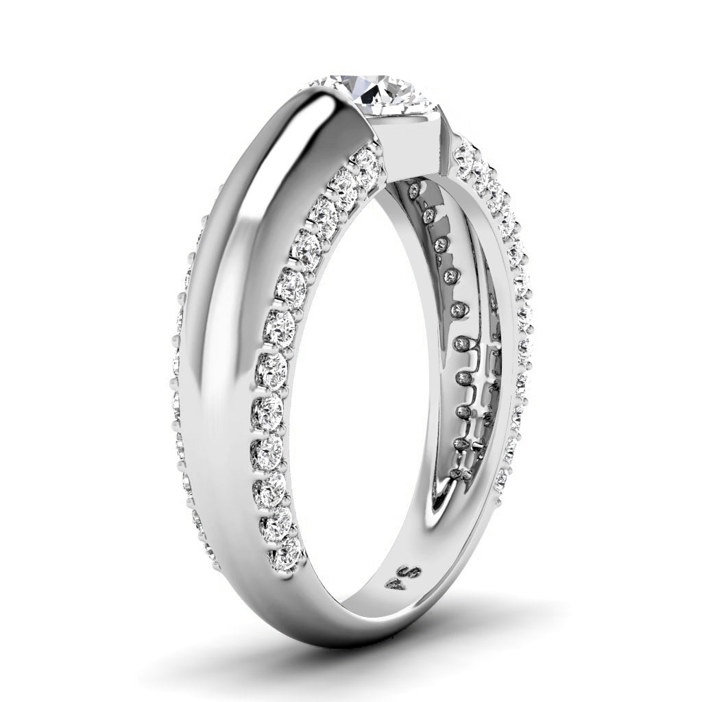 1.00-2.15 CT Round Cut Natural Diamonds - Engagement Ring