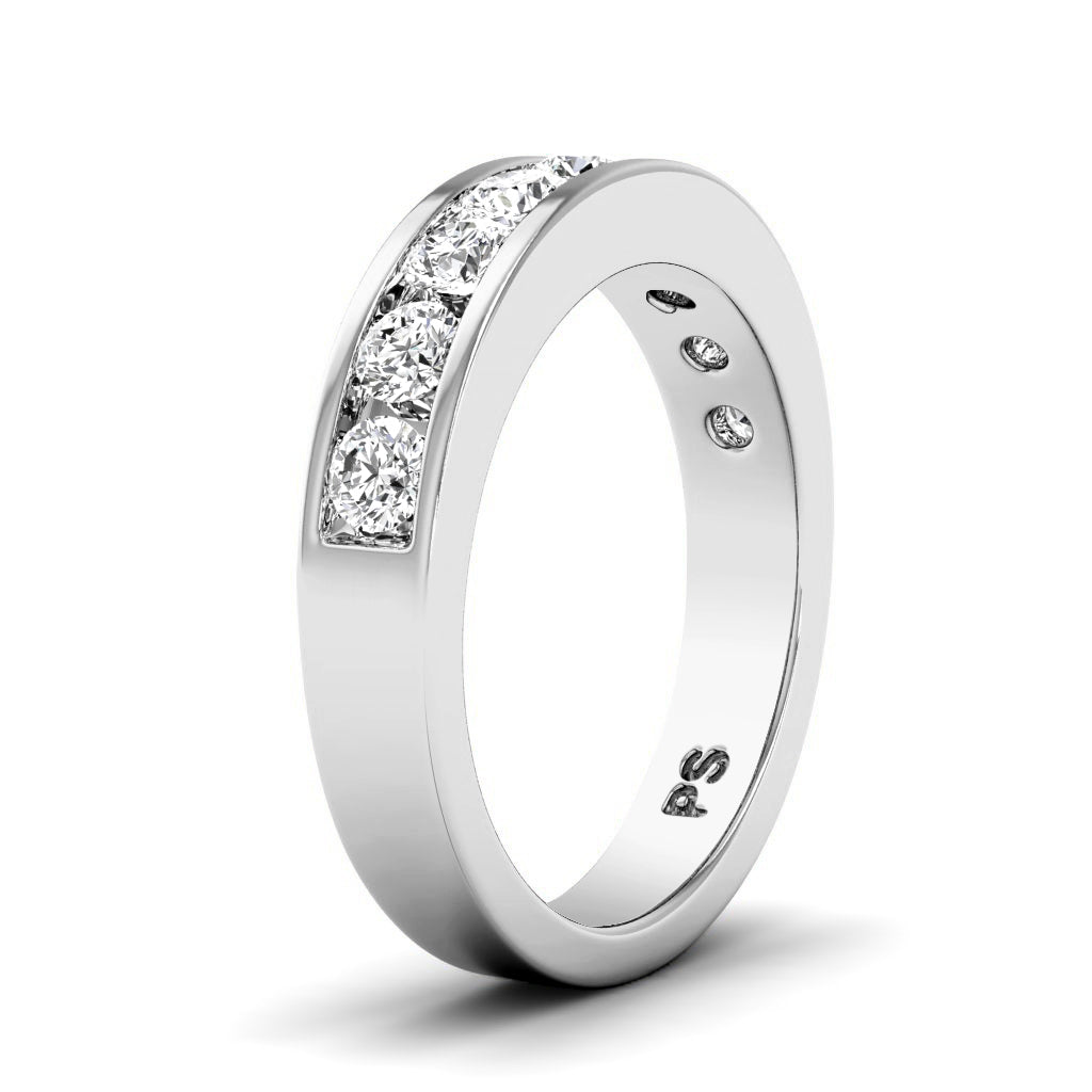 0.80 CT Round Cut Lab Grown Diamonds - Wedding Band